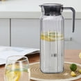 thumbnail image 1 of Pitcher with Lid,Plastic Pitcher,Acrylic Pitcher Oeh Unbreakable Plastic Pitcher Clear Plastic Pitcher with Lid Bpa-Free Heat-Resistant for Fridge(Gray 37oz 10*4*4in)from ANMUYUM, 1 of 8