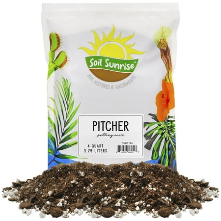 Pitcher Plant Potting Soil Mix (4 Quarts), Nepenthes Carnivorous Plant Custom Blend Soil Additive