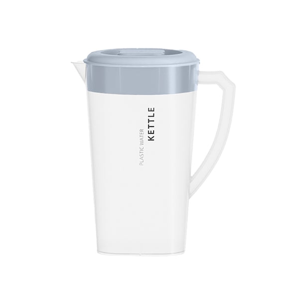 Pitcher with Lid, Slim Clear Plastic Water Pitcher, for Fridge, Freezer Dishwasher Safe, for Lemonade, Ice Tea, Milk, Various Drinks Gray