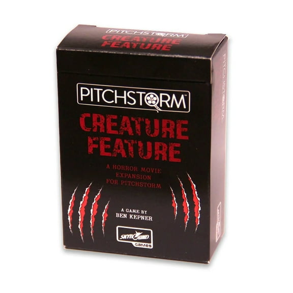 Pitchstorm: Creature Feature Deck - 100 Horror Movie Cards, Standalone Or Expansion, Movie Pitching Party Card Game