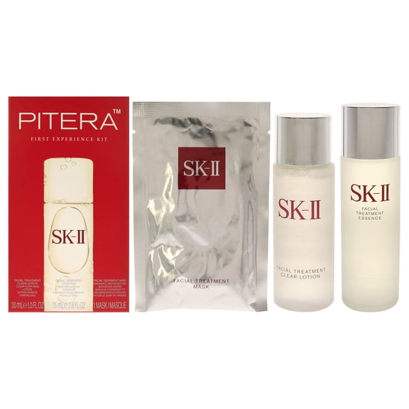 Pitera First Experience Kit by SK-II for Unisex-3 Pc 2.5oz Facial Treatment Essence,1oz Facial Treatment Mask,1oz Facial Treatment Clear Lotion