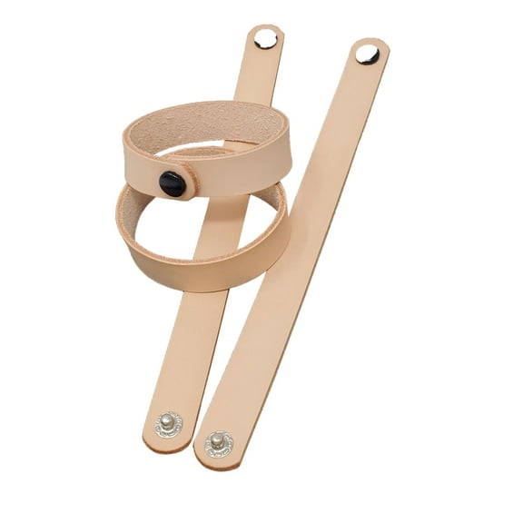 Pitka Leather's 10 Pack Leather Bracelets 5-8 Inch - Vegetable Tanned Leather Tooling Ready