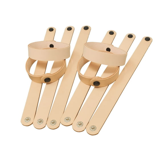 Pitka Leather's 8 Pack Leather Bracelets 3-4 Inch - Vegetable Tanned Leather Tooling Ready