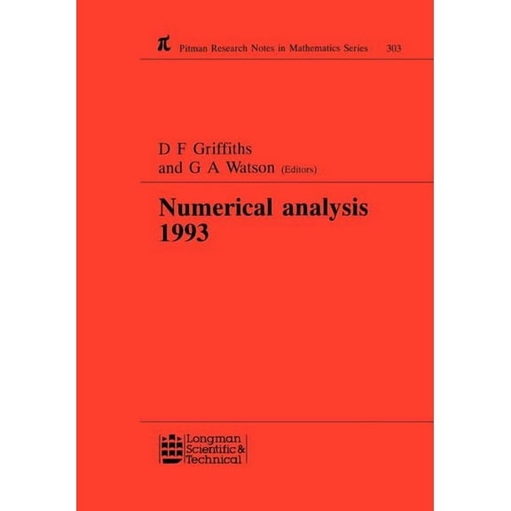 Pitman Research Notes in Mathematics Numerical Analysis 1993, (Paperback)