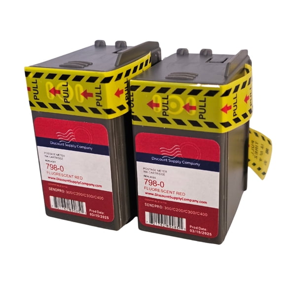 Pitney Bowes 2-Pack of SL-798-0 Compatible Ink Cartridges for Sendpro C200, C300 and C400 Postage Meters