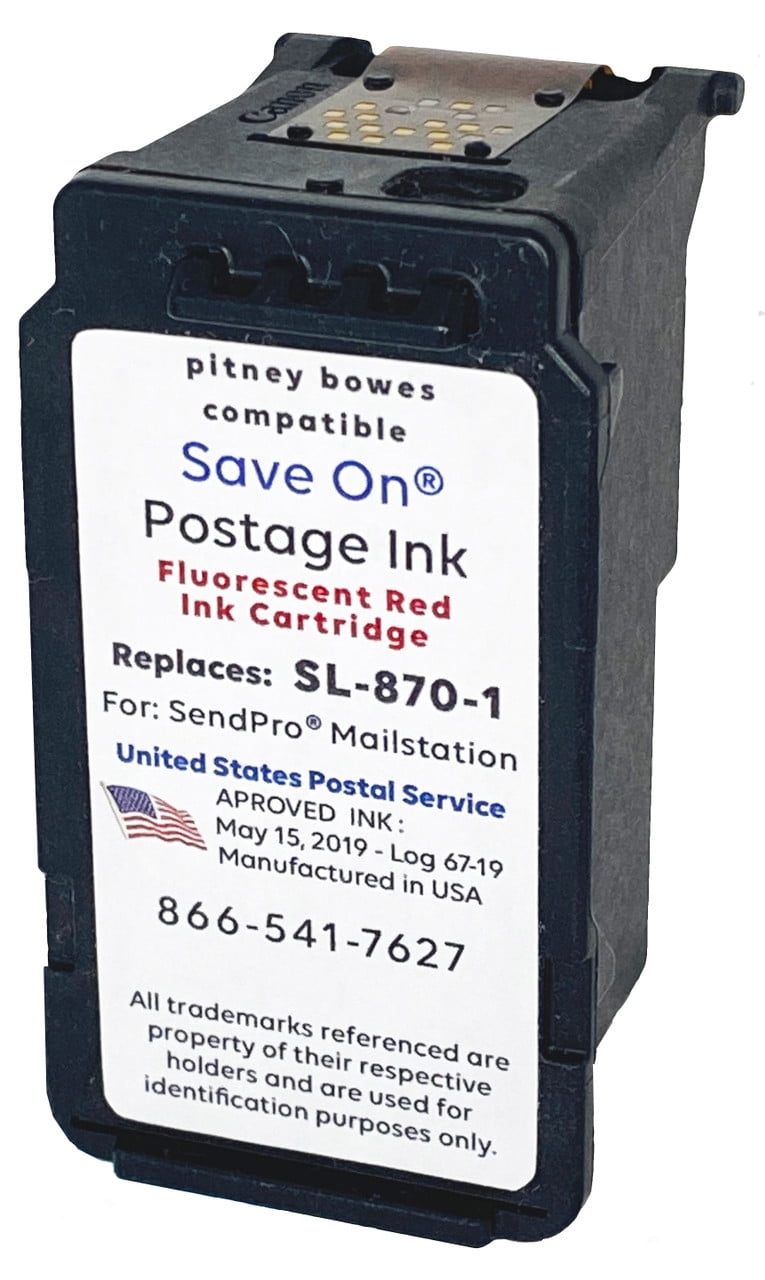 Pitney Bowes Compatible SL8701 Red Ink Cartridge for New SendPro
