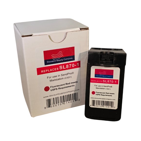 SL-870-1 Tintenpatronen Für SendPro Mailstation , Rot, 2 Stück