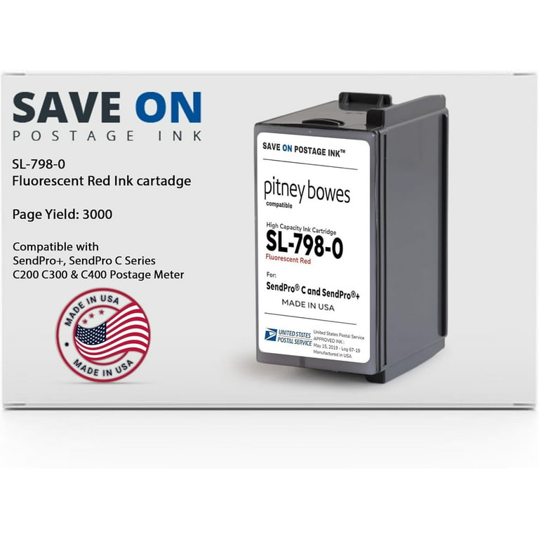 Compatible Red Postage Meter Ink, Replacement for 798-0 (SL-798-0), 1,500 Page-Yield Compatible Red Postage Meter Ink, Replacement for 798-0 (SL-798-0), 1,500 Page-Yield