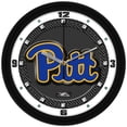 thumbnail image 1 of Pitt Panthers 11.5'' Suntime Premium Glass Face Carbon Fiber Wall Clock, 1 of 1