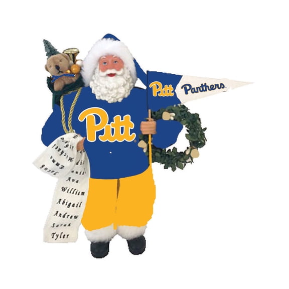 Pitt Panthers 12" Santa Figure