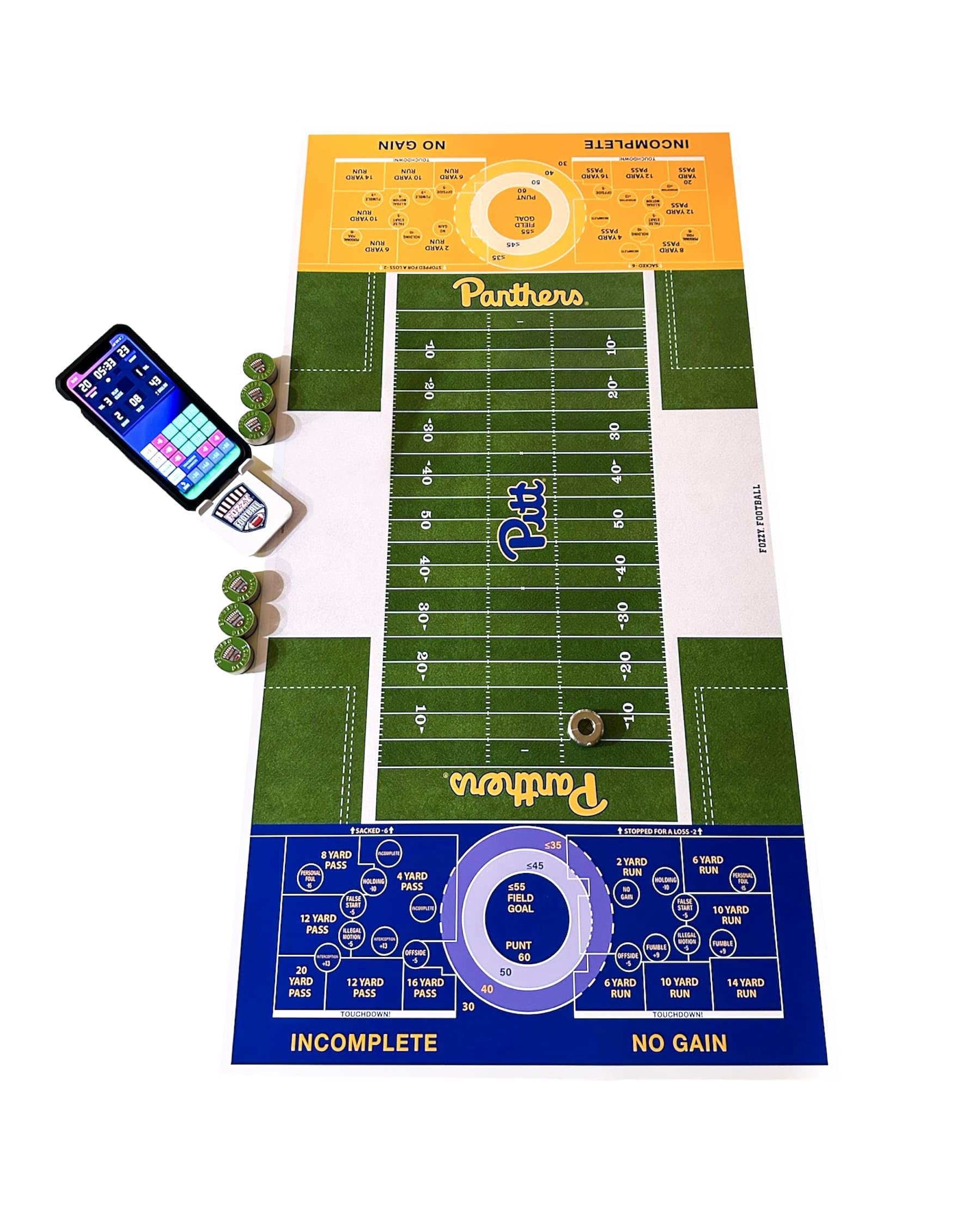Pitt Panthers Fozzy Football Game Board 19" x 36.5" Deluxe Set A