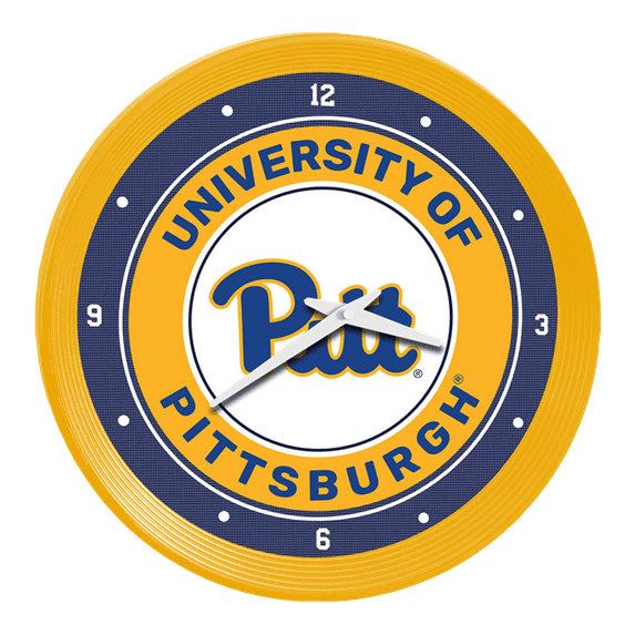 Pitt Panthers: Ribbed Frame Wall Clock