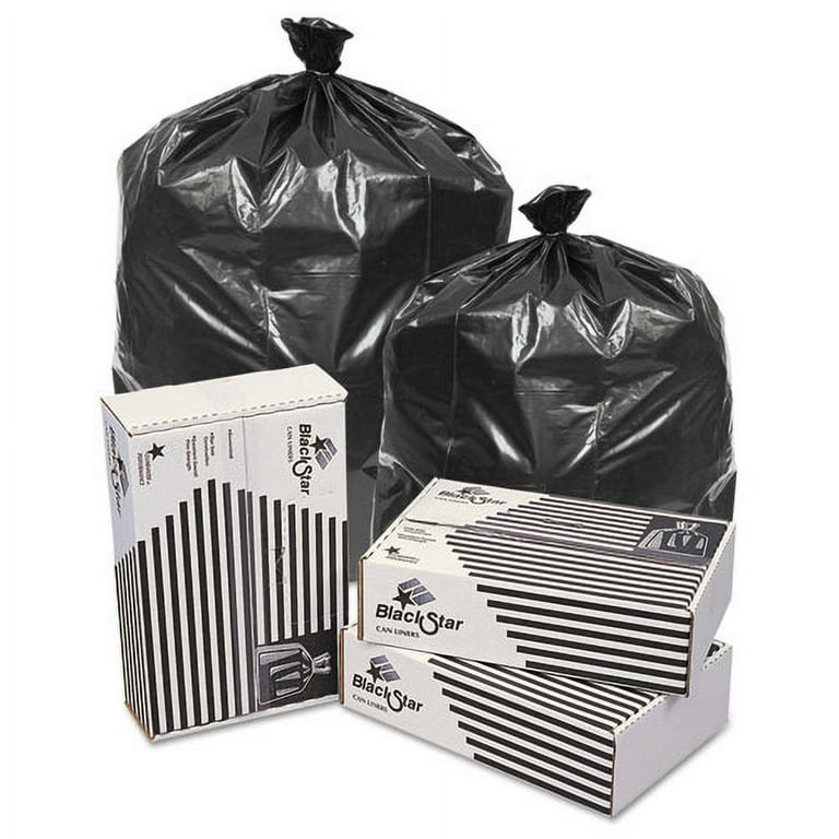 Linear Low-Density Can Liners, 40-45 gal, 1.5 mil, 40 x 46, Black, 125/Carton Linear Low-Density Can Liners, 40-45 gal, 1.5 mil, 40 x 46, Black, 125/Carton
