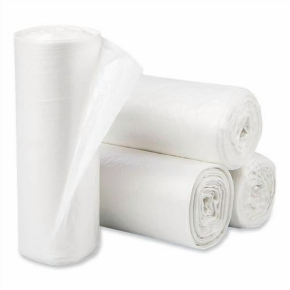 Pitt Plastics Eco Strong Plus Can Liners, 40 gal, 16 mic, 40" x 46", Natural, Perforated Roll, 250/Carton