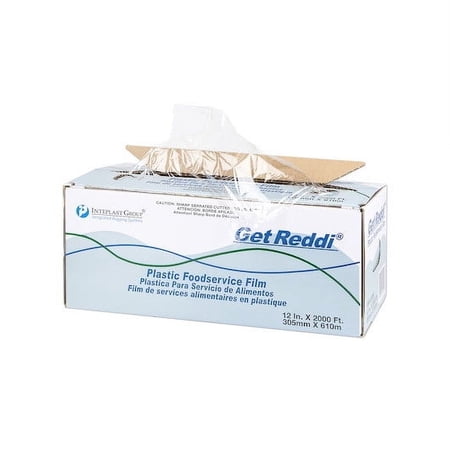 Pitt Plastics Wrap Film 12X2000 w/ Cutter, 1 Count, 2000 Per Box, 1 Per Case