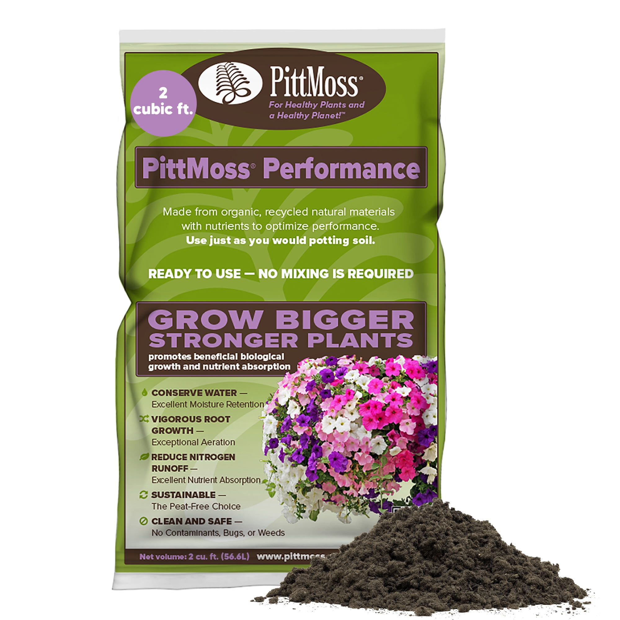 PittMoss Performance Organic Lightweight Nutrient Enhanced PeatFree