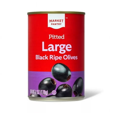 Pitted Large Black Ripe Olives 6oz (Pack of 4)