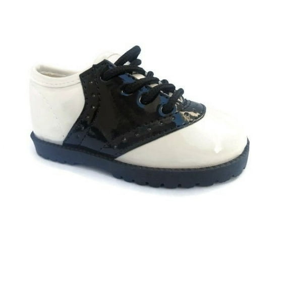 Pitter Patter Childrens Saddle Shoe 4 Colors Available Infant/Toddler Adorable Black Navy Brown Pink Patent
