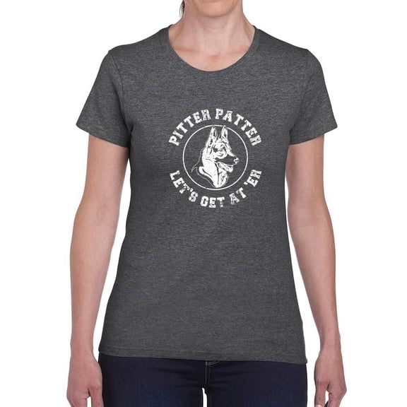 Pitter Patter Dog T-Shirt Women -Smartprints Designs, Female x-Large