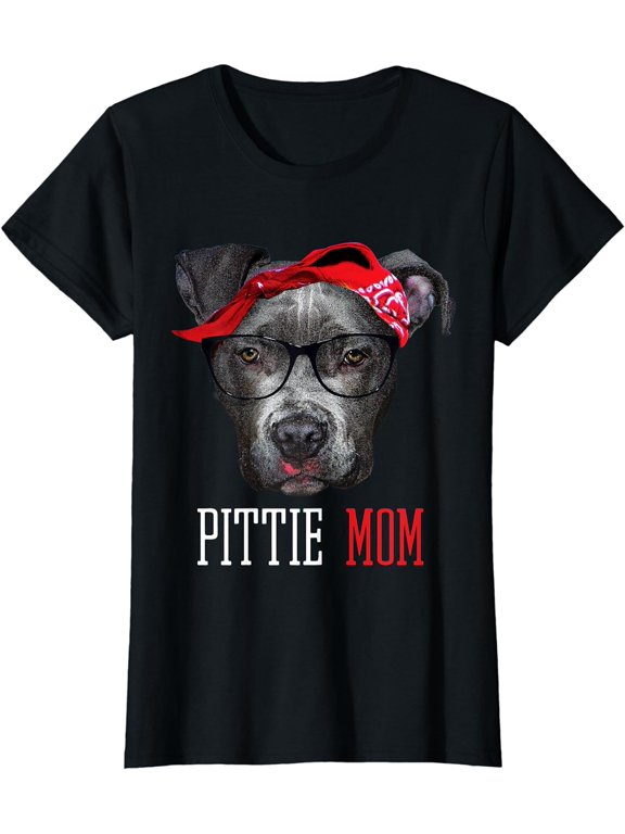 Pittie Mom Pitbull Dog Lovers Mothers Day Gift T-shirt Women T-Shirt