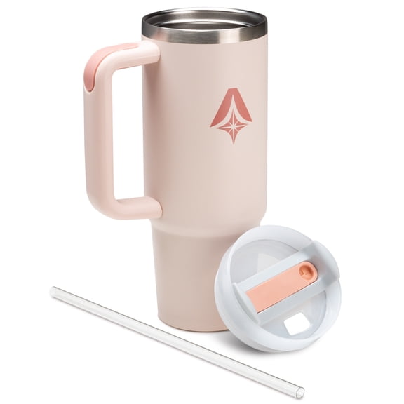 Pittman Outdoors 40 oz. Pink Insulated Tumbler - Double Wall Vacuum, Stainless Steel, Hot & Cold