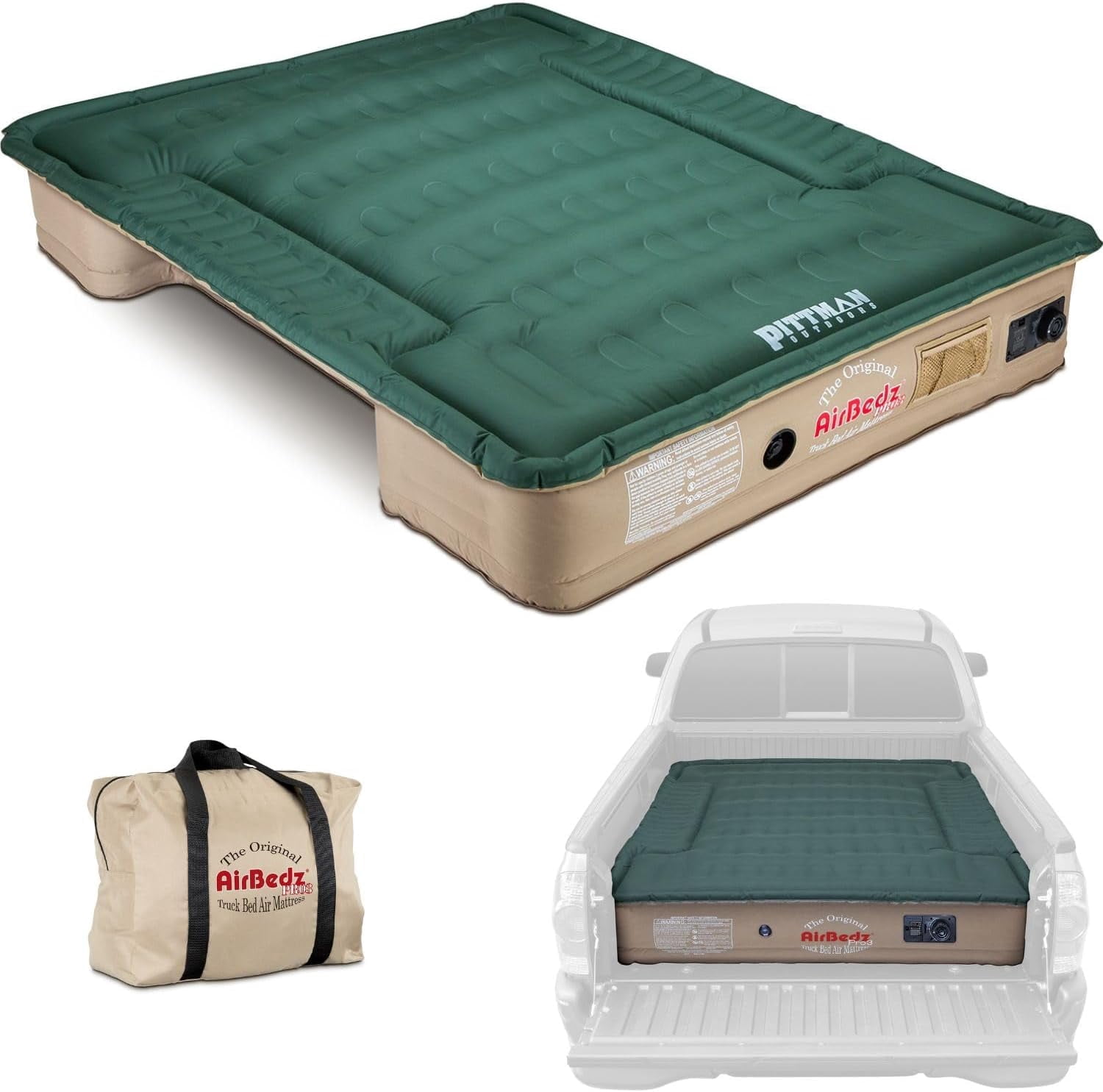 Pittman Outdoors AirBedz Pro3 PPI 302 Truck Bed Air Mattress for 6'-6.5' Full