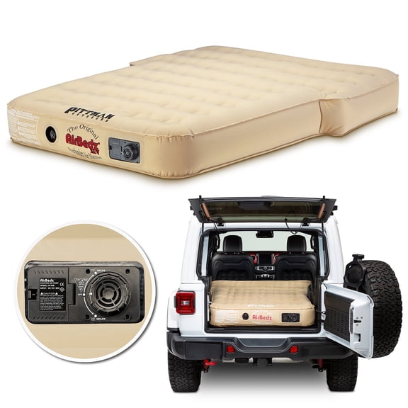 Pittman Outdoors AirBedz XUV JEEP, SUV & Crossover Vehicle Rear Seats Down Air Mattress, Built-In Rechargeable Battery Air Pump