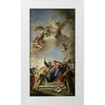 thumbnail image 1 of Pittoni, Giovanni Battista 11x18 White Modern Wood Framed Museum Art Print Titled - Museumist Giving the Keys of Paradise to St. Peter, 1 of 4