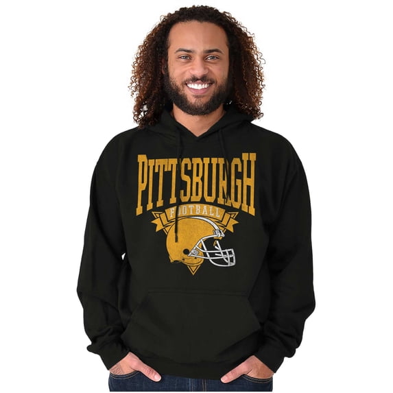 Pittsburg Football Helmet Sports Fan Graphic Pullover Hoodie Brisco Brands S