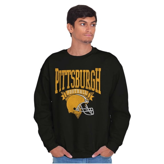 Pittsburg Football Helmet Sports Fan Unisex Plus Fleece Graphic Sweatshirt Brisco Brands 2X