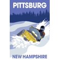thumbnail image 1 of Pittsburg, New Hampshire, Snowmobile Scene (12x18 Wall Art Poster, Room Decor), 1 of 3
