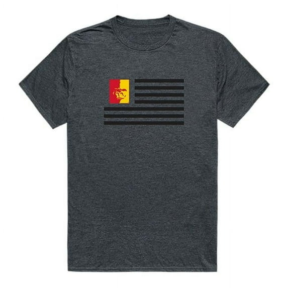 Pittsburg State University Flag Short Sleeve T-Shirt, Heather Charcoal - 2XL