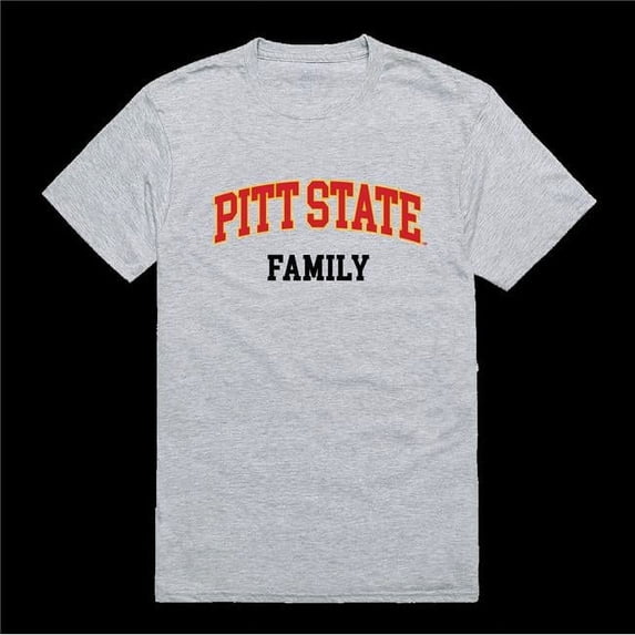 Pittsburg State University Gorillas Family T-Shirt, Heather Grey - Small