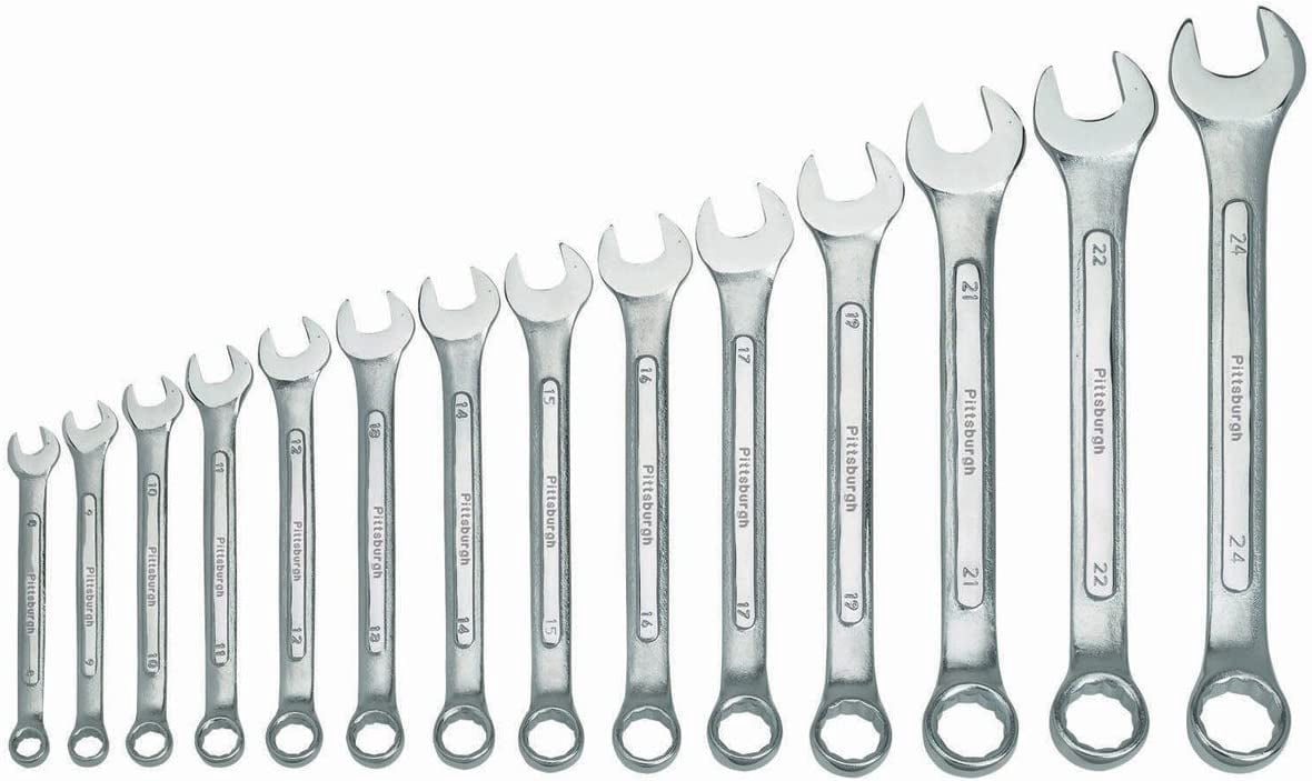 Pittsburgh 14 Piece Metric Combination Wrench Set