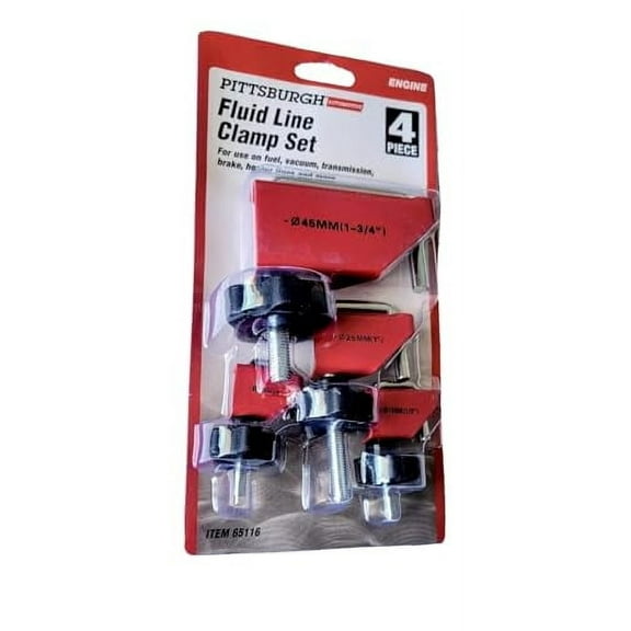 Pittsburgh 4 Piece Fluid Line Set Clamp Fuel Vacuum Trans Brake Heater etc World Ship, Silver