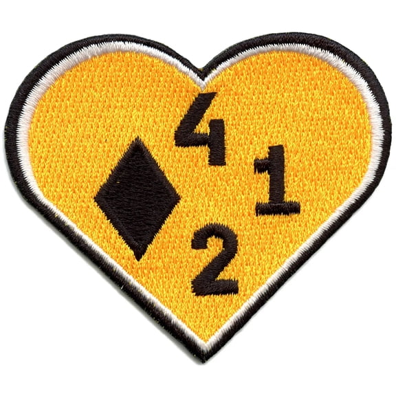 Pittsburgh 412 Heart Patch Area Code Pennsylvania Love Embroidered Iron On