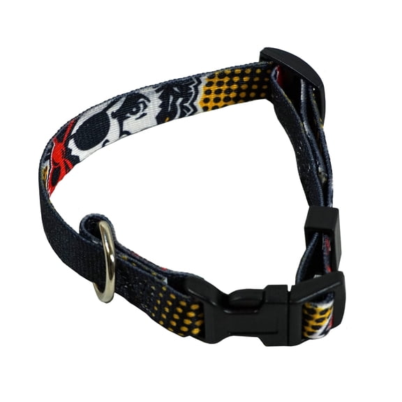 Pittsburgh Baseball Pirates 12 1/4" to 14 3/4" adjustable Medium Nylon Dog Collar