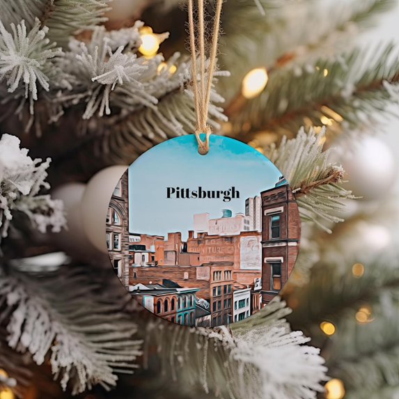 Pittsburgh Christmas Ornament, Pittsburgh Gift, Pittsburgh Travel, Christmas Decor, Pittsburgh Souvenir, Travel Gift 4fiElG (Pittsburgh-57TH26)