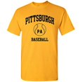 thumbnail image 1 of Pittsburgh Classic Baseball Arch Basic Cotton T-Shirt - X-Large - Gold, 1 of 1