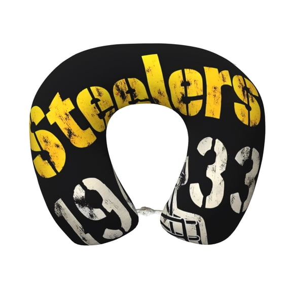 Pittsburgh Comfortable And Portable U-Shaped Pillow, American Football Team Theme Travel Neck Pillow, Supports Neck And Head, Relieves Fatigue, Suitable For Cam_pus, Office Lunch Break Pillow