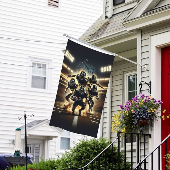 Pittsburgh Custom Vertical Double Sided Flag 3x5FT, American Football Team Fans Support Victory Flag for Indoor and Outdoor Garden Wall Decoration