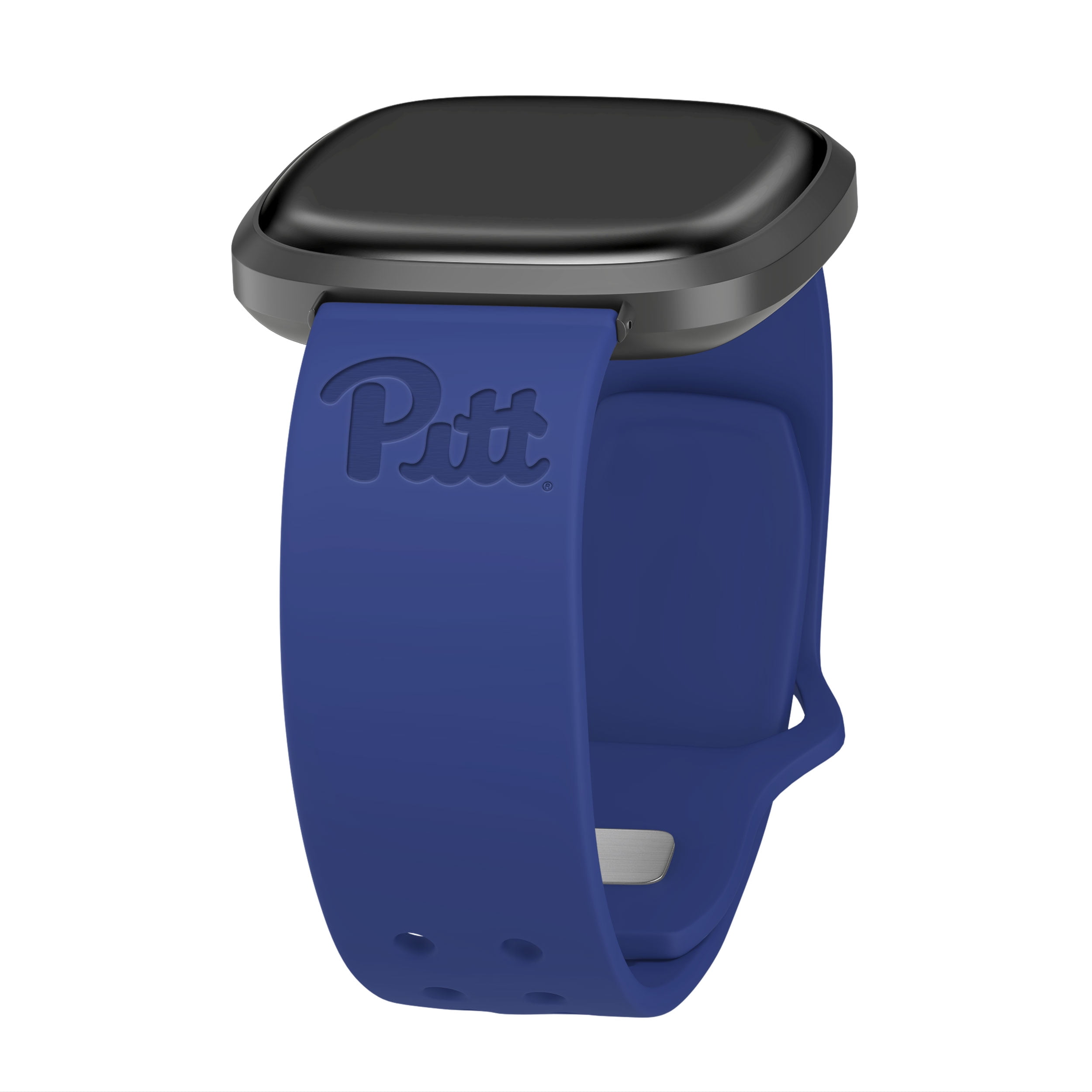 Pittsburgh Engraved Silicone Unisex Watch Band for Fitbit Versa 3 and Sense (Blue) by Affinity Bands
