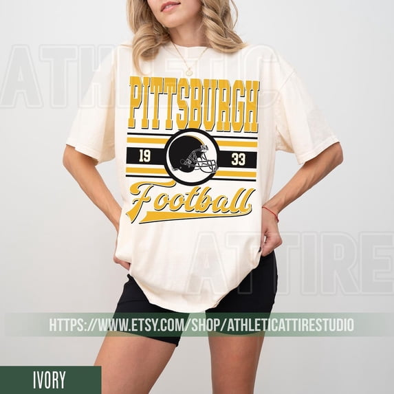 Pittsburgh Football Comfort Colors T-Shirt, Vintage Unisex Gift for Football Fan Shirt