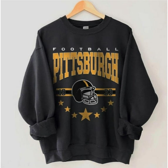 Pittsburgh Football Sweatshirt, Pittsburgh Shirt Retro Style 90s Vintage Unisex Crewneck,Red color,size M