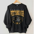 thumbnail image 1 of Pittsburgh Football Sweatshirt, Pittsburgh Shirt Retro Style 90s Vintage Unisex Crewneck,Safety Pink color,size S, 1 of 5