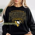 thumbnail image 1 of Pittsburgh Hockey Sweatshirt Crewneck, Vintage Penguins shirt, Pittsburgh Hockey Fan shirt, Hockey Tee, Penguins Sweatshirt ,Black Color,Size M, 1 of 5