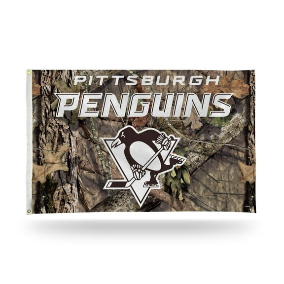 Pittsburgh Hockey Penguin's 3x5 Indoor Outdoor Camo Banner Flag with grommets for hanging