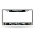 thumbnail image 1 of Pittsburgh Hockey Penguin's Car Frame - Chrome Metal License Plate Frame, 1 of 5