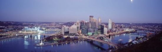 Pittsburgh PA Canvas Art - Panoramic Images (36 x 12)