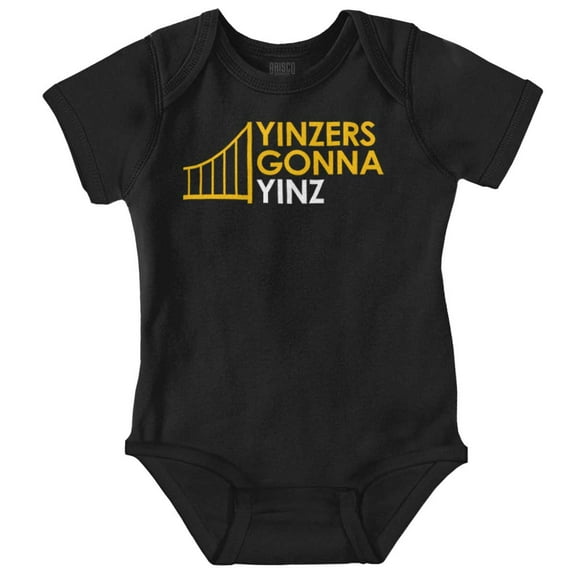 Pittsburgh PA Yinzers Gonna Yinz Romper Boys or Girls Infant Baby Brisco Brands NB